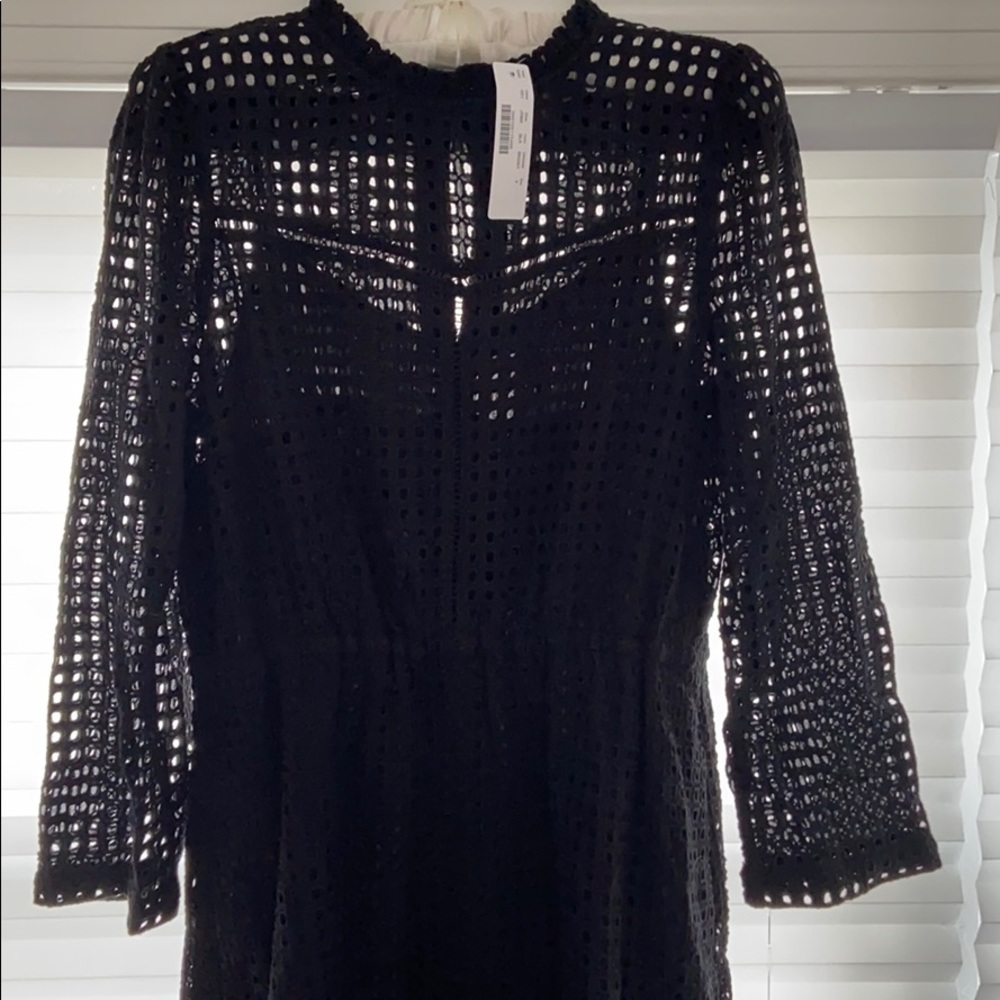 Black eyelet dress
